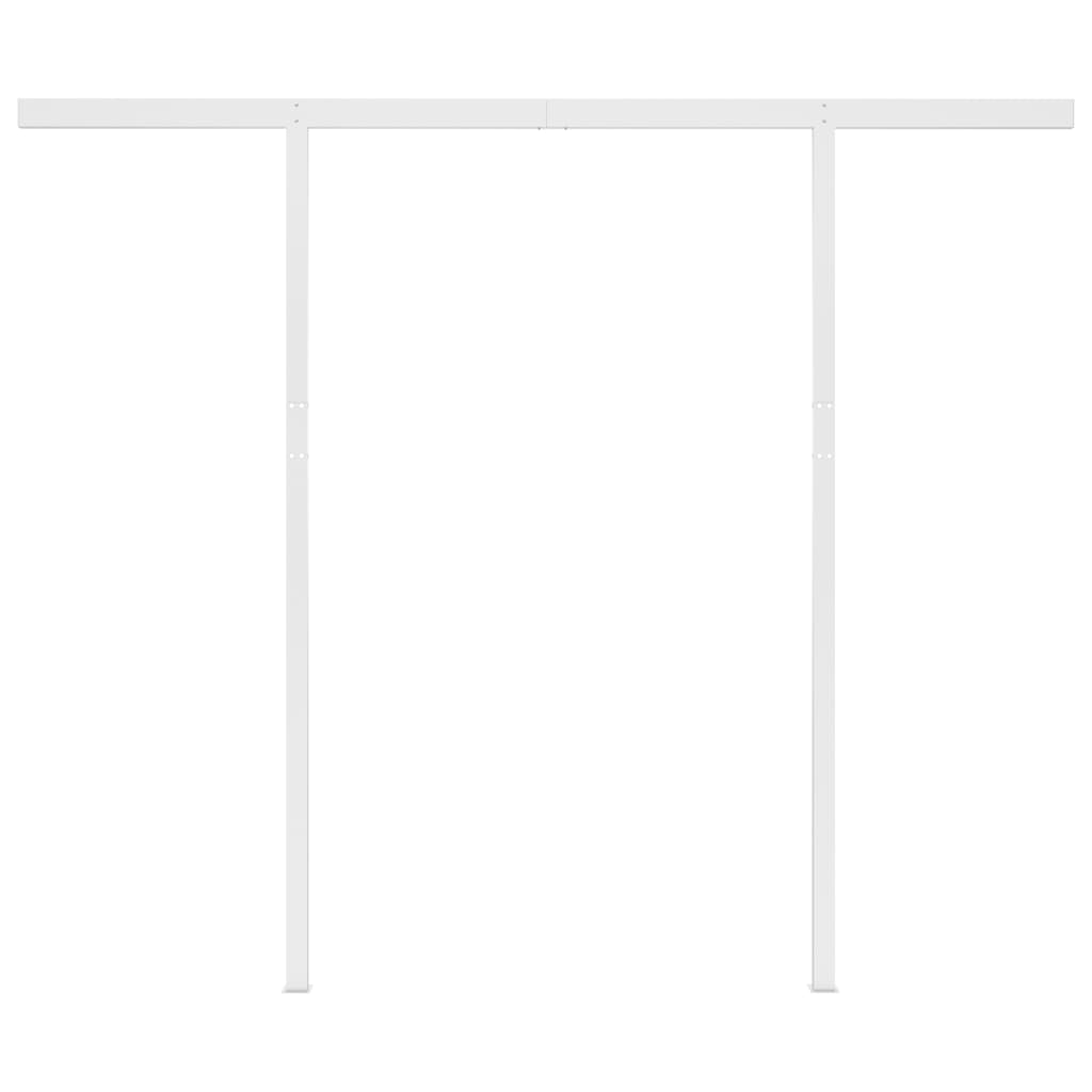 Manual retractable awning with LED 3.5x2.5 m cream white