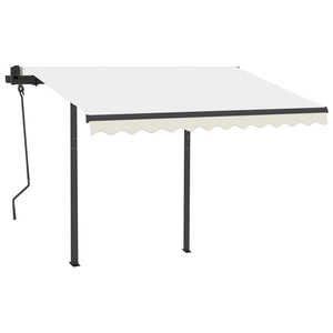 Automatisk uttrekkbar markise 3x2,5 m kremhvit