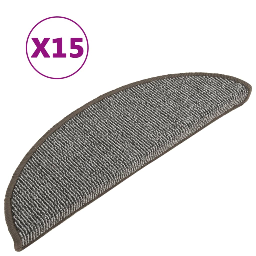 Trappetrinnstepper 15 stk grå 56x17x3 cm