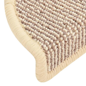 Trappetrinnstepper 15 stk hvit og brun 56x17x3 cm