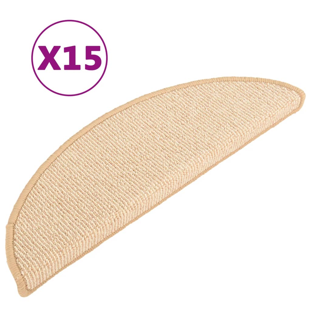 Trappetrinnstepper 15 stk kremhvit 56x17x3 cm