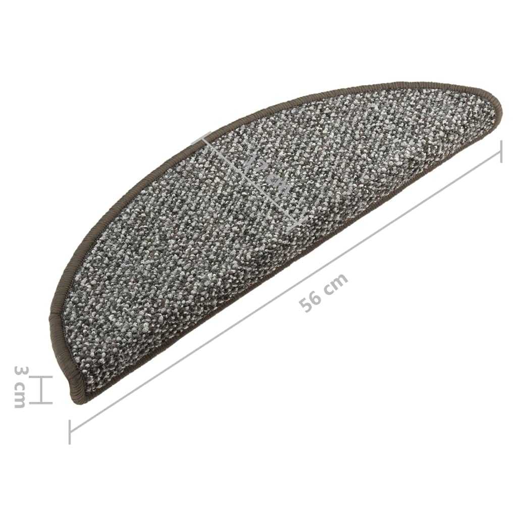 Trappetrinnstepper 15 stk antrasitt 56x17x3 cm