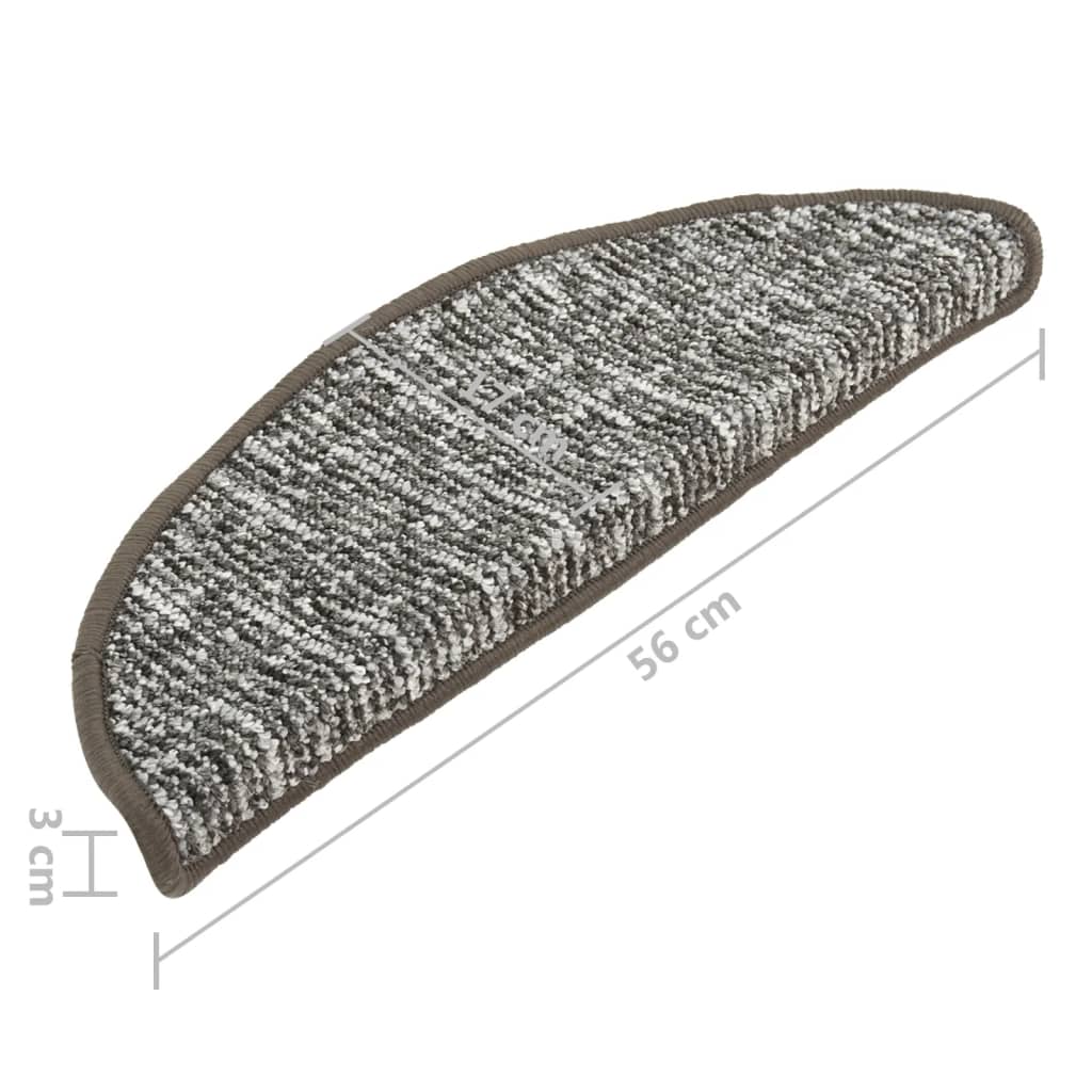 Trappetrinnstepper 15 stk antrasitt 56x17x3 cm