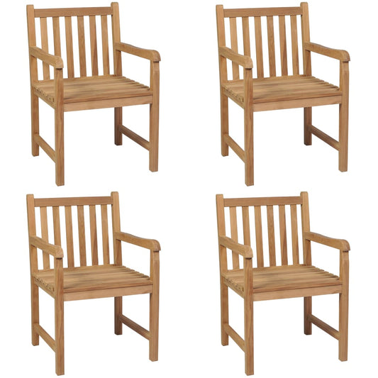 Utestoler 4 stk heltre teak