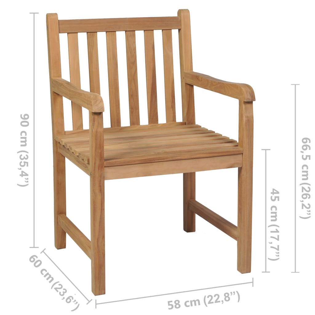 Utestoler 4 stk heltre teak