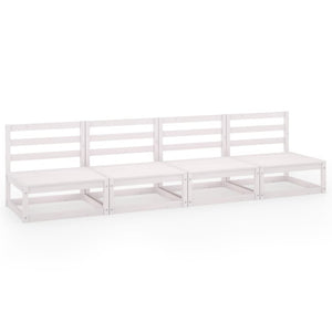 4-seters hagesofa hvit heltre furu