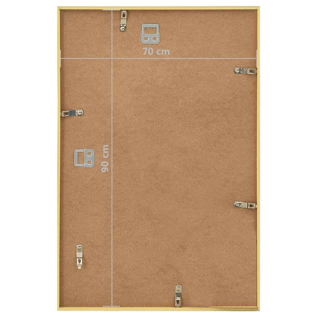 Fotorammekollasje for bord 5 stk gull 70x90 cm MDF