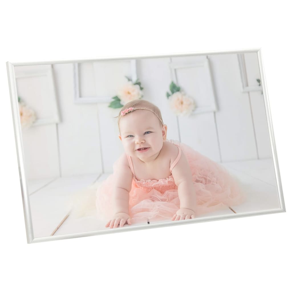 Fotorammekollasje for bord 3 stk sølv 13x18 cm MDF