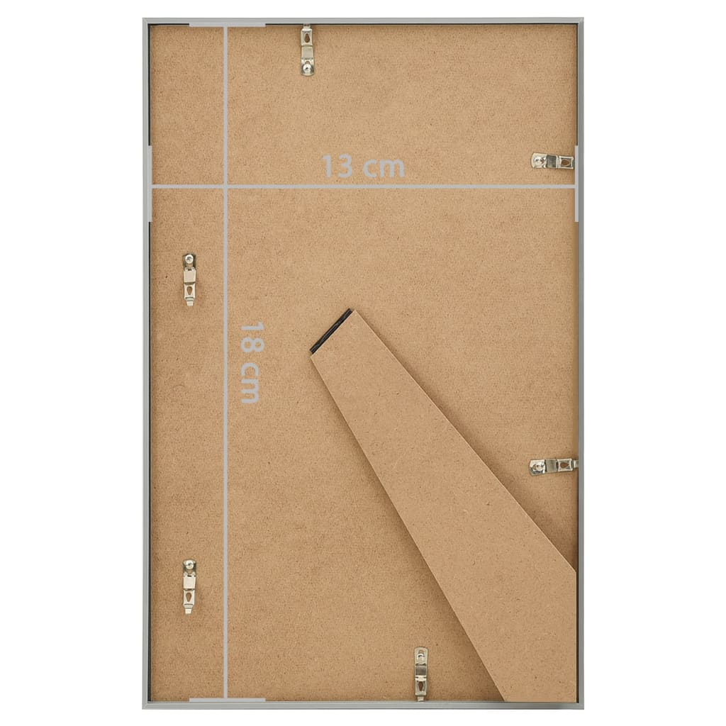 Fotorammekollasje for bord 3 stk sølv 13x18 cm MDF