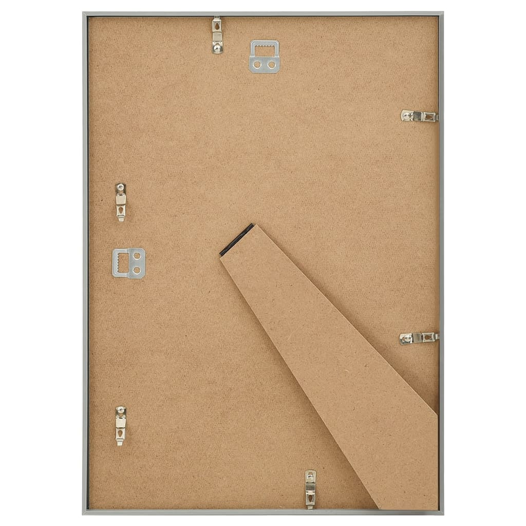 Fotorammekollasje for vegg eller bord 3 stk sølv 18x24 cm MDF