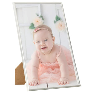 Fotorammekollasje for bord 5 stk sølv 21x29,7cm MDF