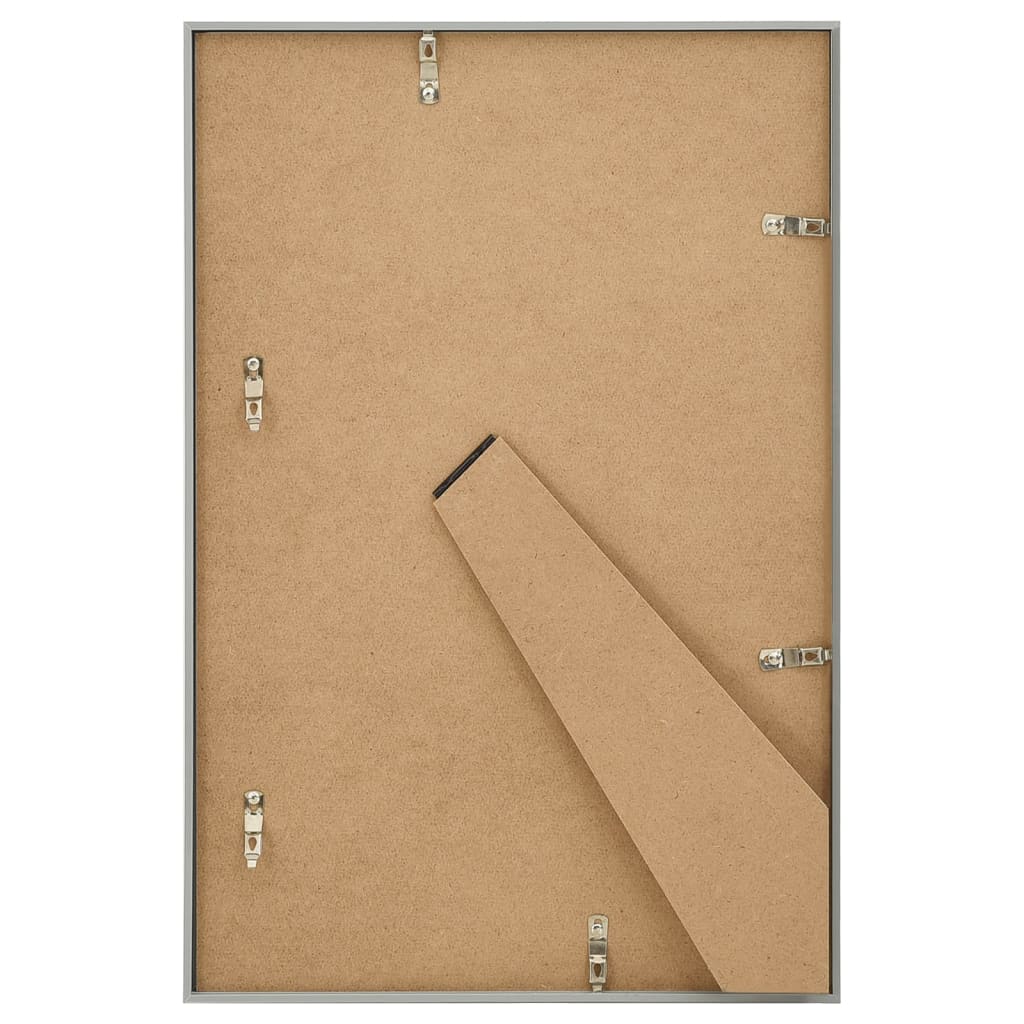 Fotorammekollasje for bord 5 stk sølv 21x29,7cm MDF