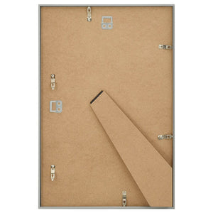 Fotorammekollasje for vegg eller bord 3 stk sølv 70x90 cm MDF