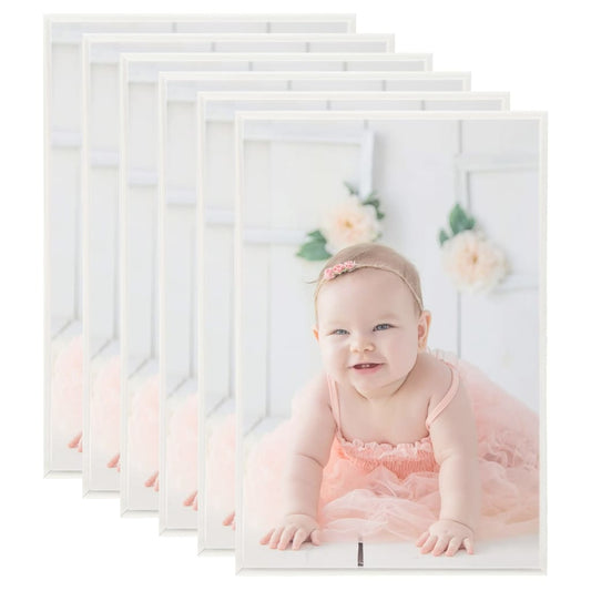Fotorammekollasje for vegg eller bord 5 stk 70x90 cm MDF sølv