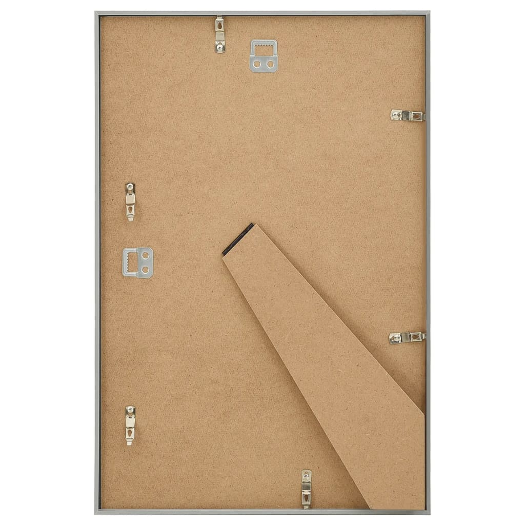 Fotorammekollasje for vegg eller bord 5 stk 70x90 cm MDF sølv