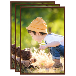 Fotorammekollasje 3 stk for vegg/bord 59,4x84 cm MDF bronse