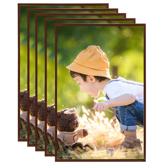 Fotorammekollasje 5 stk for vegg/bord bronse 59,4x84 cm MDF