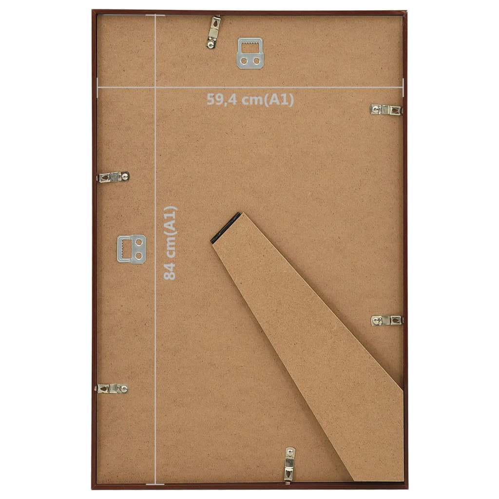 Fotorammekollasje 5 stk for vegg/bord bronse 59,4x84 cm MDF