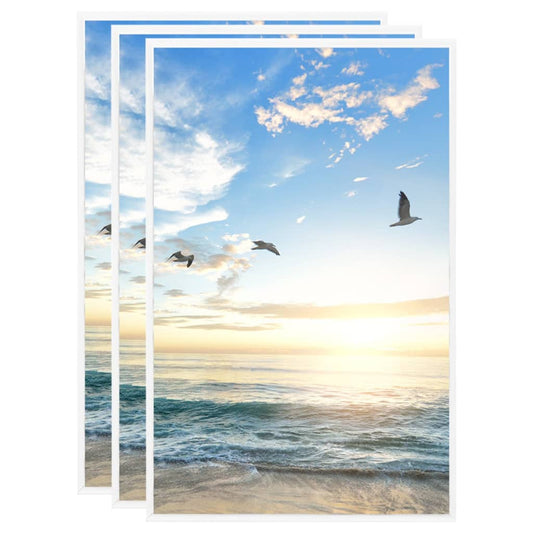 Fotorammekollasj for bord 3 stk hvit 10x15 cm MDF