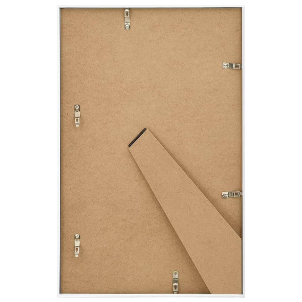 Fotorammekollasj for bord 3 stk hvit 10x15 cm MDF