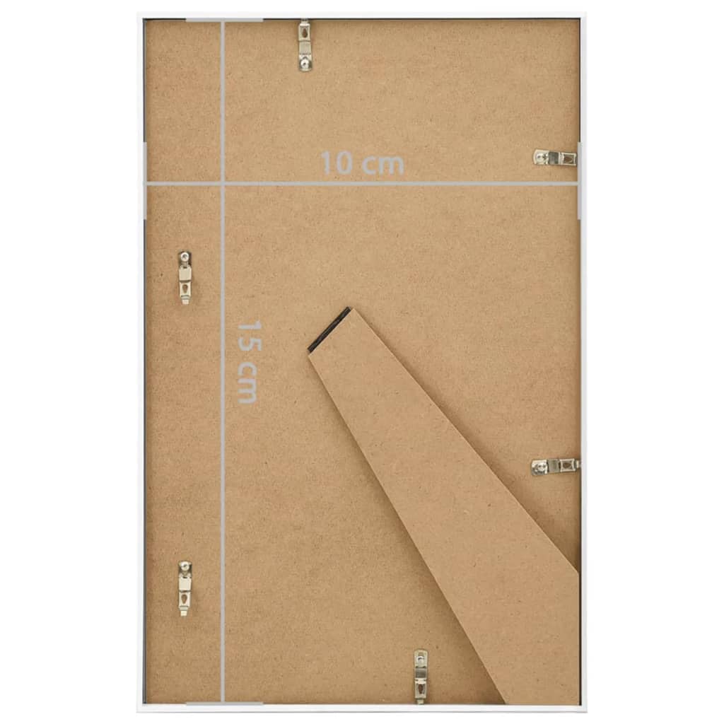 Fotorammekollasj for bord 3 stk hvit 10x15 cm MDF