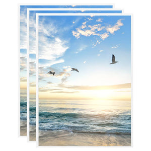 Fotorammekollasje for bord 3 stk hvit 15x21 cm MDF