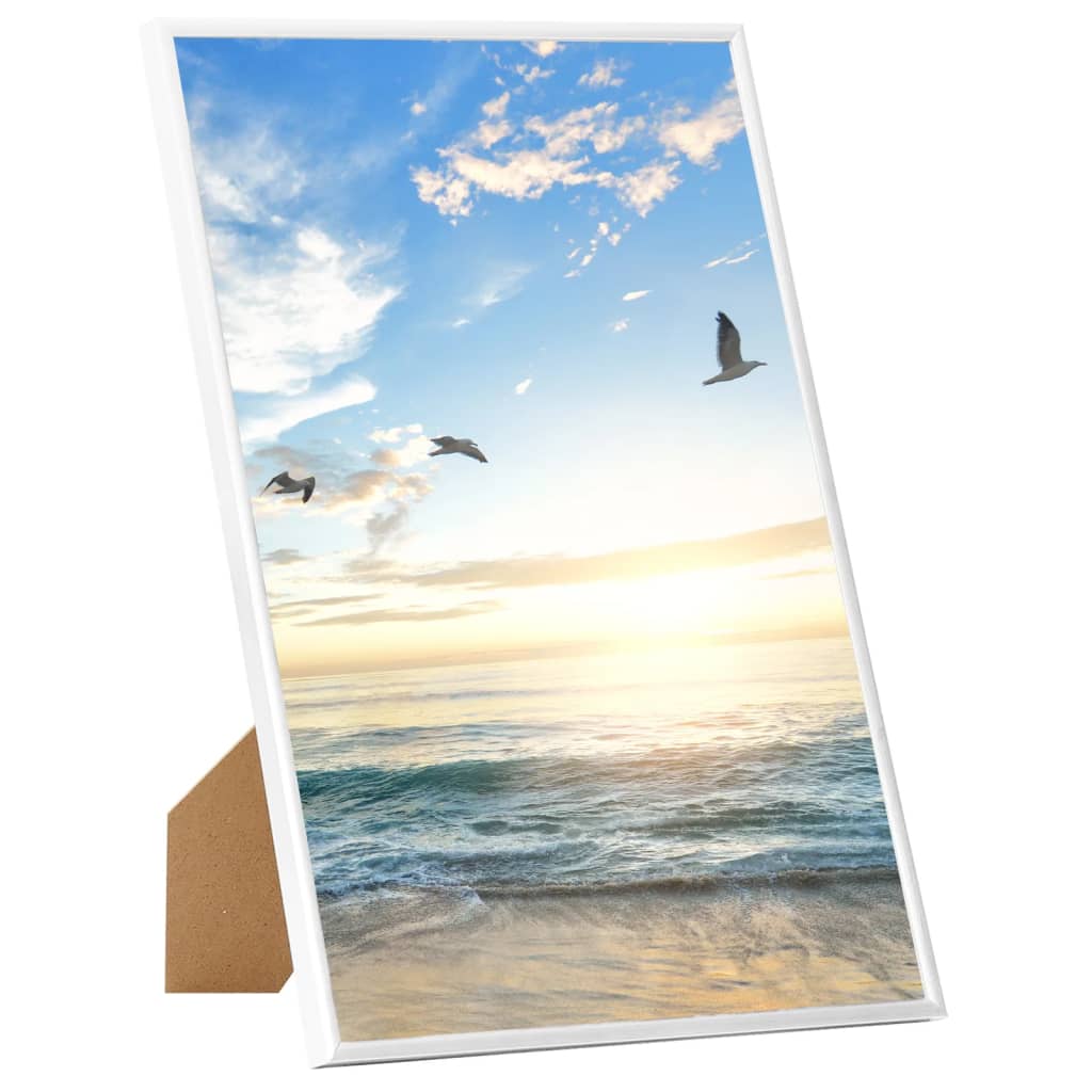 Fotorammekollasje for bord 3 stk hvit 15x21 cm MDF