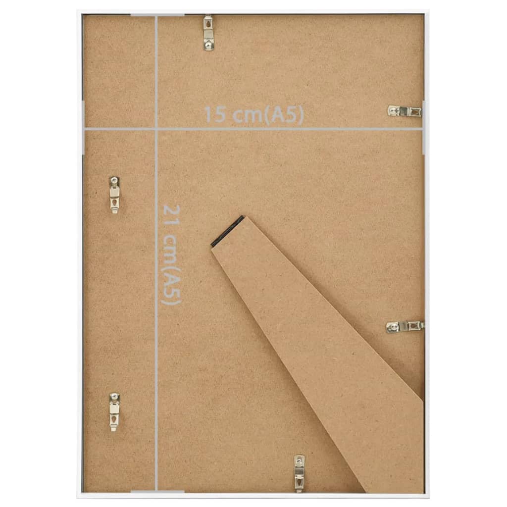 Fotorammekollasje for bord 3 stk hvit 15x21 cm MDF