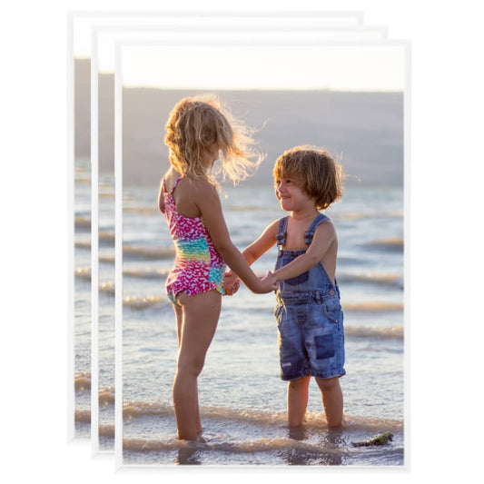 Fotorammekollasje for vegg eller bord 3 stk 21x29,7 cm MDF hvit
