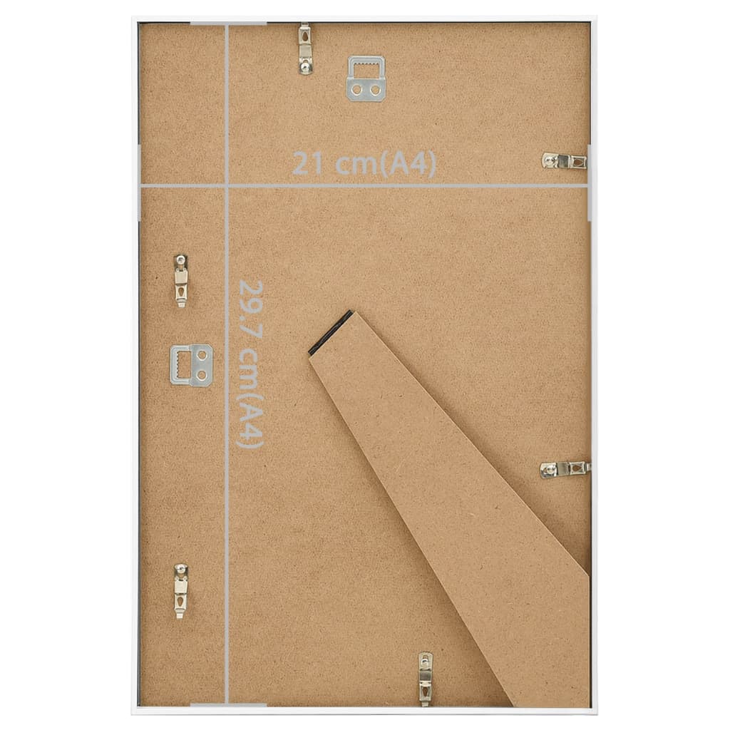 Fotorammekollasje for vegg eller bord 3 stk 21x29,7 cm MDF hvit