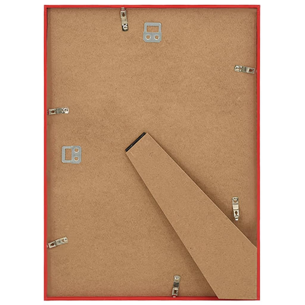 Fotorammekollasje for vegg eller bord 5 stk rød 70x90 cm MDF