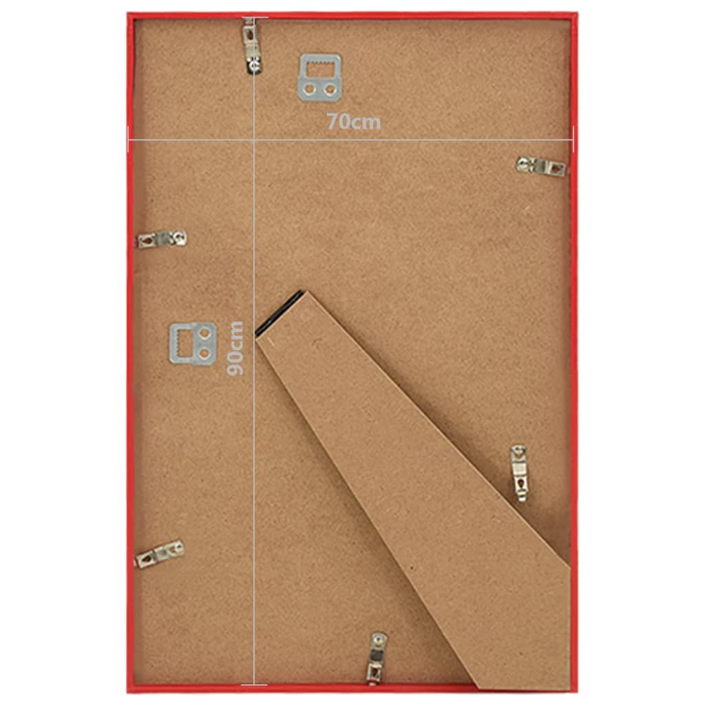 Fotorammekollasje for vegg eller bord 5 stk rød 70x90 cm MDF