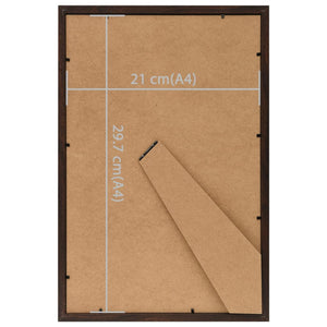Fotorammekollasje for bord 3 stk svart 21x29,7 cm MDF
