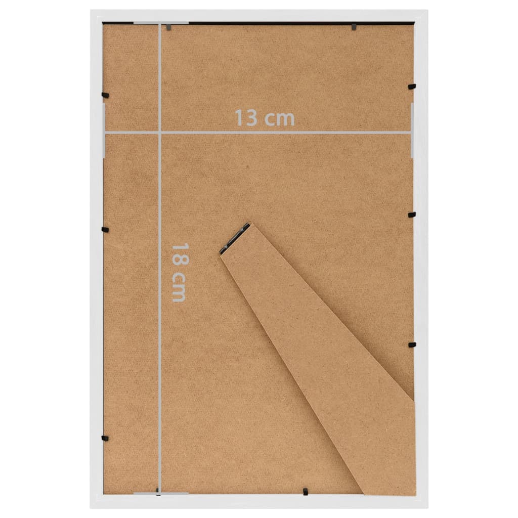 Fotorammekollasje for bord 3 stk hvit 13x18 cm MDF