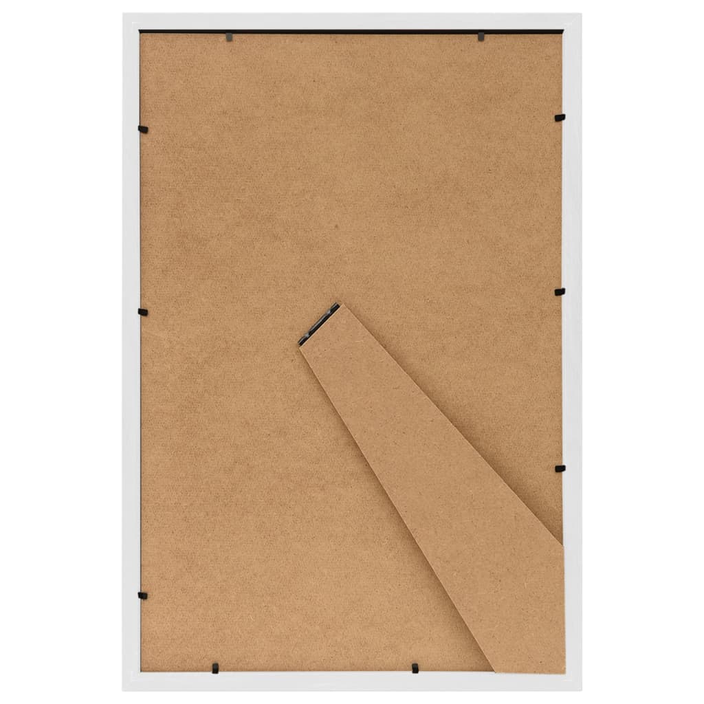 Fotorammekollasje for bord 5 stk hvit 13x18 cm MDF