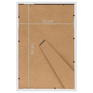 Fotorammekollasje for bord 5 stk hvit 13x18 cm MDF