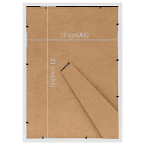 Fotorammekollasje for bord 3 stk hvit 15x21 cm MDF