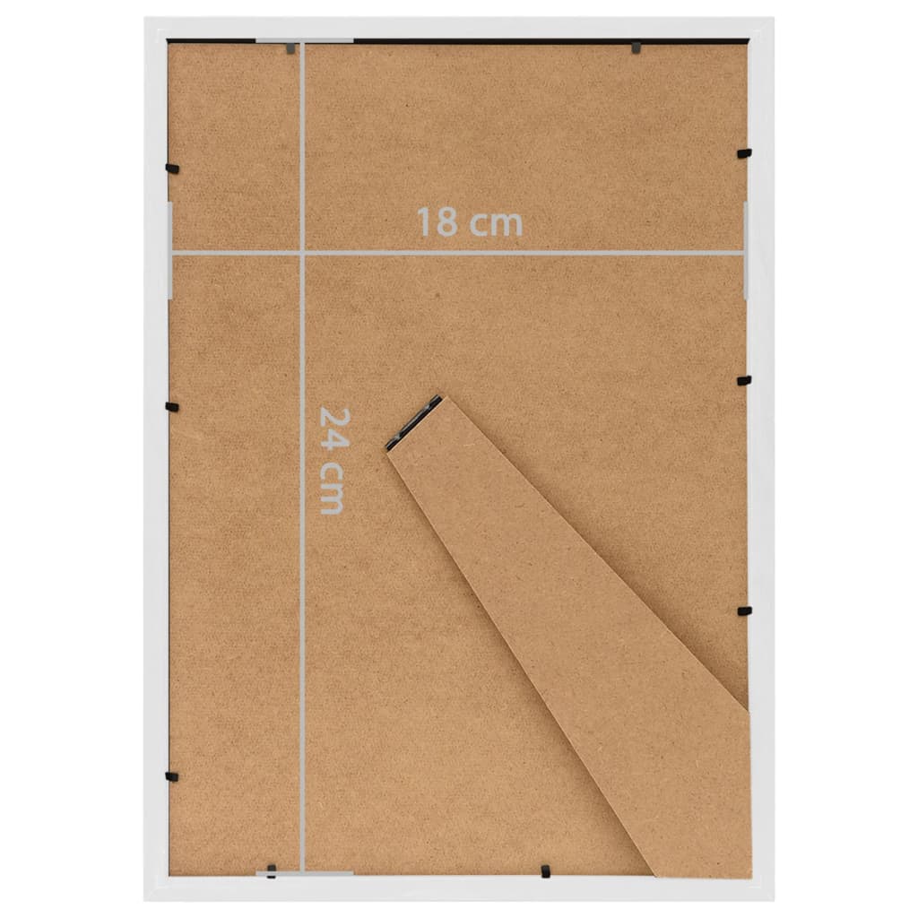 Fotorammekollasje for bord 3 stk hvit 18x24 cm MDF