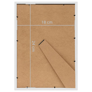 Fotorammekollasje for bord 3 stk hvit 18x24 cm MDF