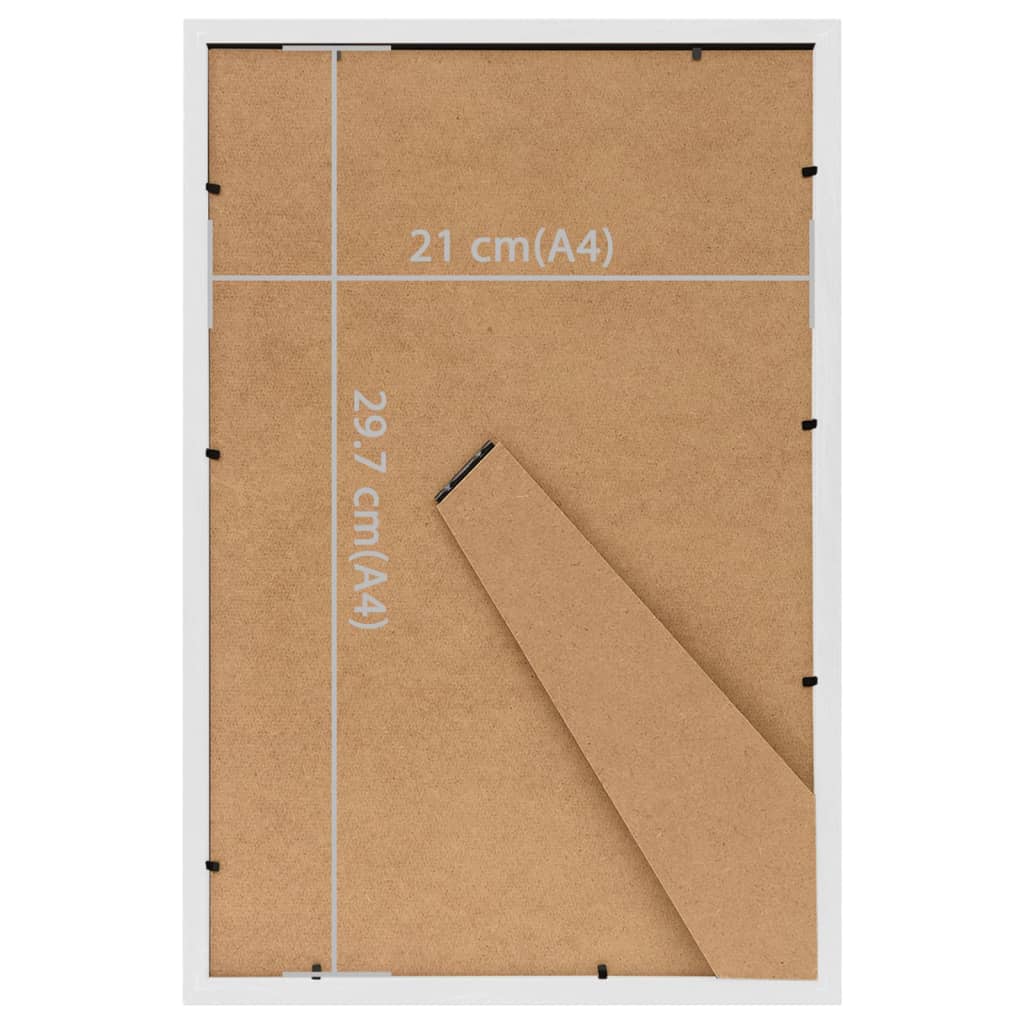 Fotorammekollasje for bord 3 stk hvit 21x29,7 cm MDF
