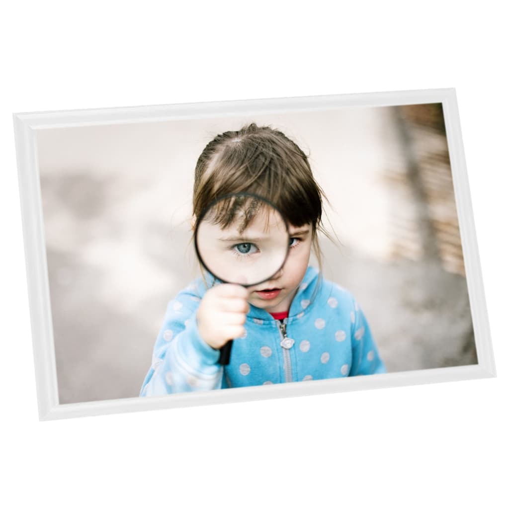 Fotorammekollasje for bord 5 stk hvit 21x29,7 cm MDF