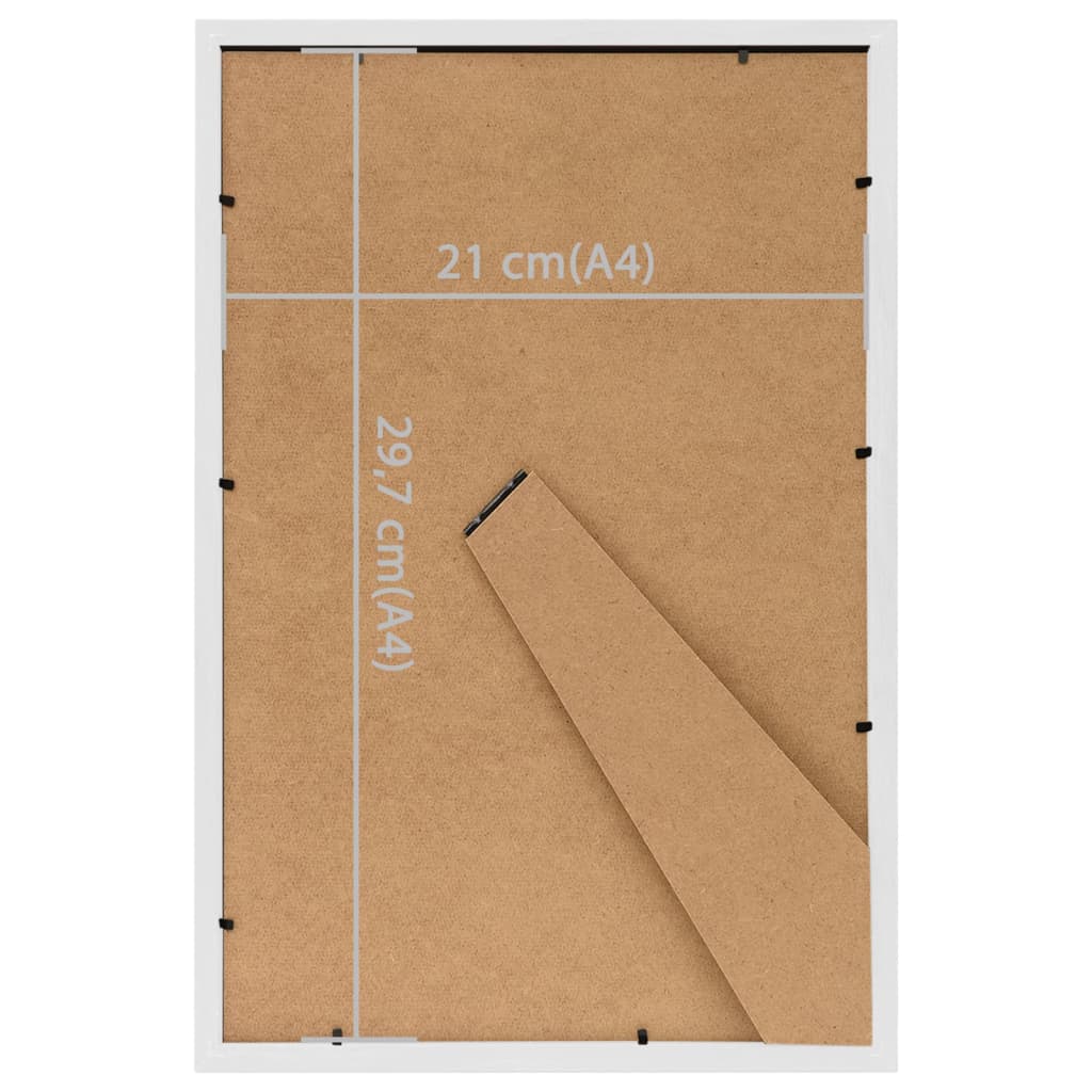 Fotorammekollasje for bord 5 stk hvit 21x29,7 cm MDF