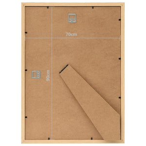 Fotorammekollasje for vegg eller bord 5 stk 70x90 cm lys eik
