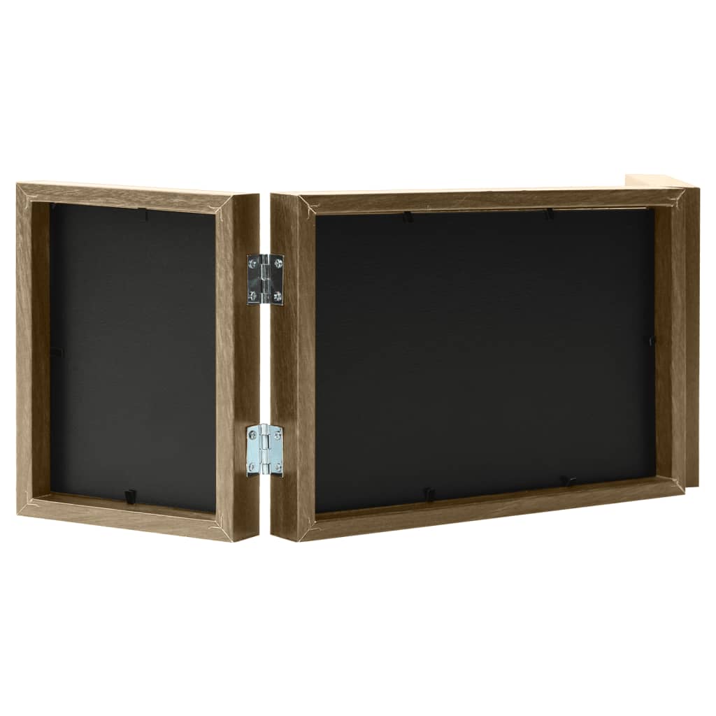 Trefoldig fotorammekollage lysebrun 28x18 cm+2x(13x18 cm)