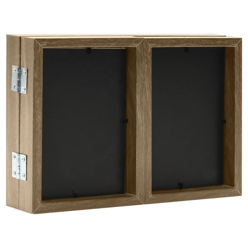 Trefoldig fotorammekollage lysebrun 28x18 cm+2x(13x18 cm)