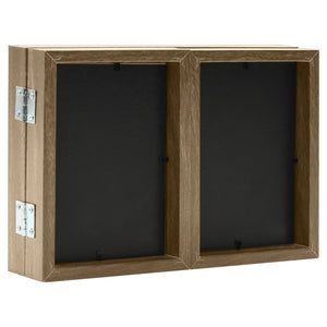 Trefoldig fotorammekollage lysebrun 28x18 cm+2x(13x18 cm)