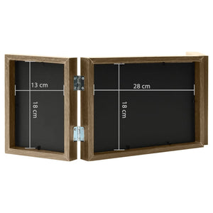 Trefoldig fotorammekollage lysebrun 28x18 cm+2x(13x18 cm)
