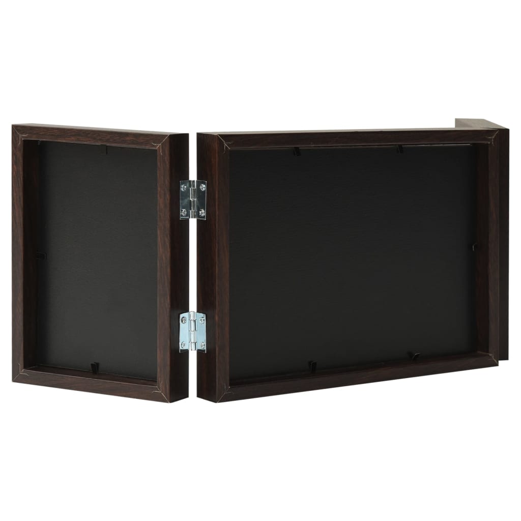 Trefoldig fotorammekollage mørkebrun 22x15 cm+2x(10x15 cm)