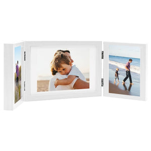 Trefoldig fotorammekollasj hvit 28x18 cm+2x(13x18 cm)