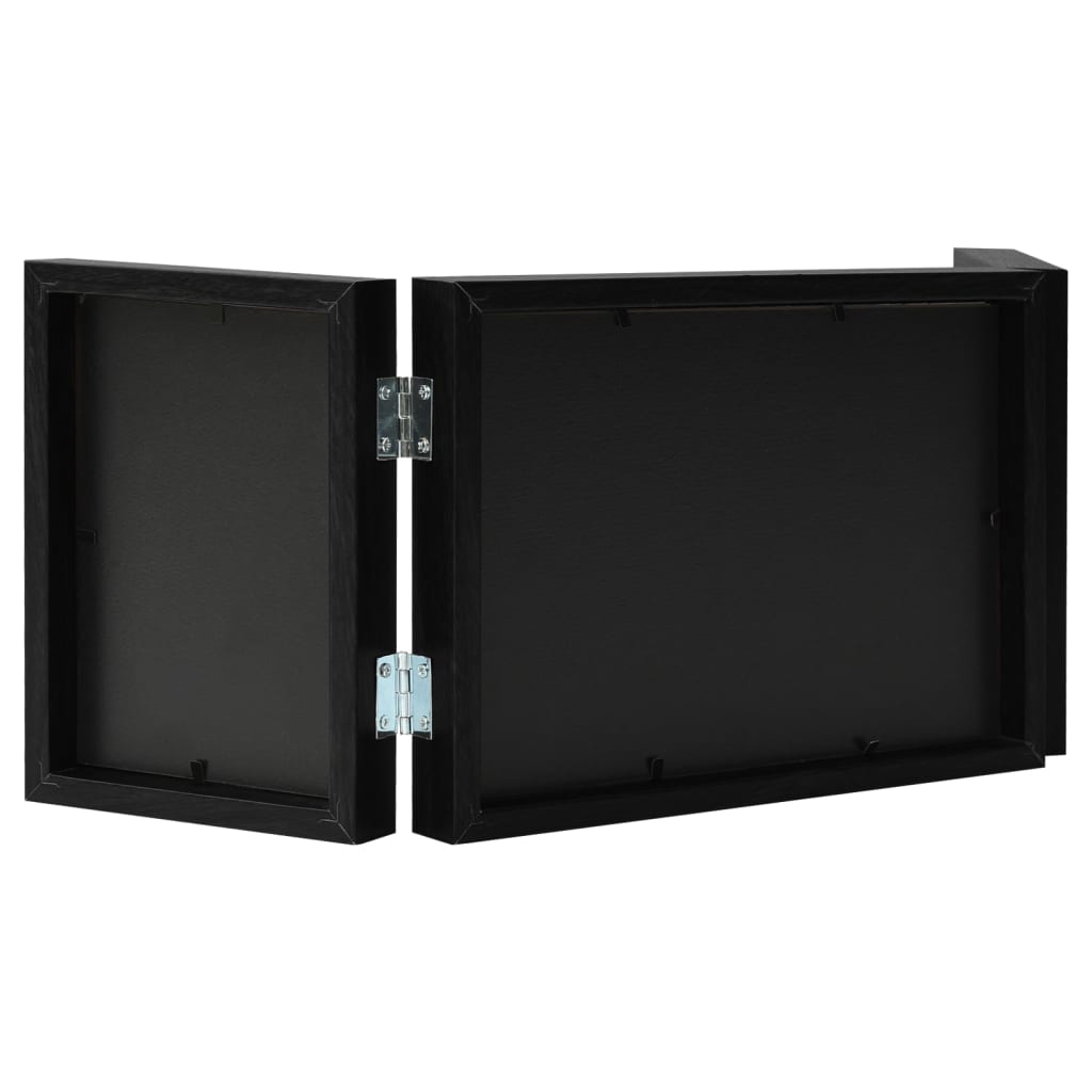 Trefoldig fotorammekollasj svart 22x15 cm+2x(10x15 cm)